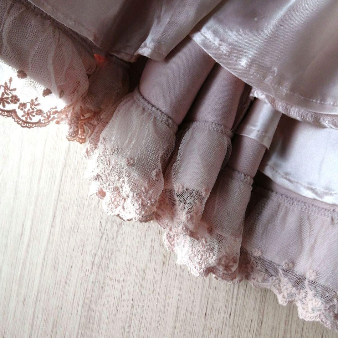 オールド　LIZ LISA　ケープ　リボンモチーフ　レース＆チュール　襟ファー