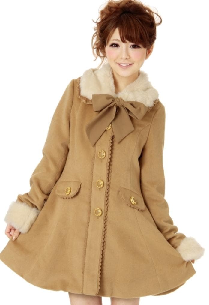 オールド　LIZ LISA　ケープ　リボンモチーフ　レース＆チュール　襟ファー