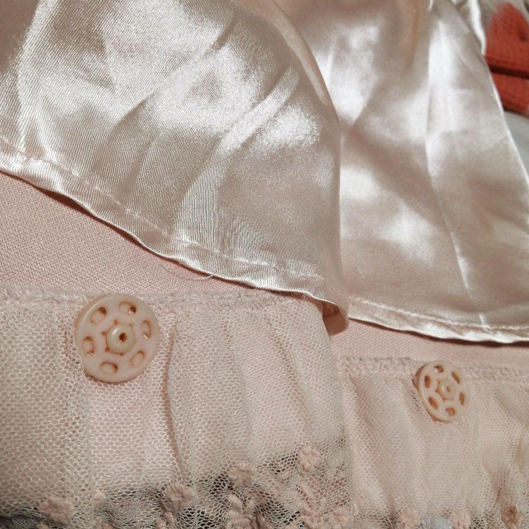 オールド　LIZ LISA　ケープ　リボンモチーフ　レース＆チュール　襟ファー