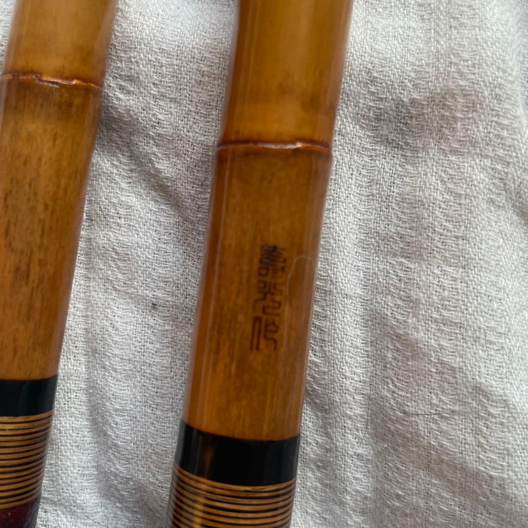 ヘラブナ釣　竿掛　別造り　寿光作 2本セット