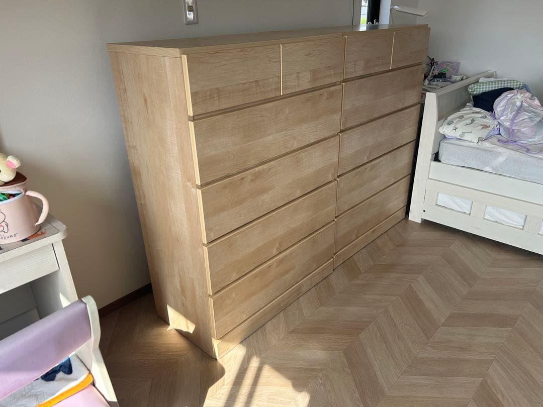 ナチュラルウッド　引き出しチェスト