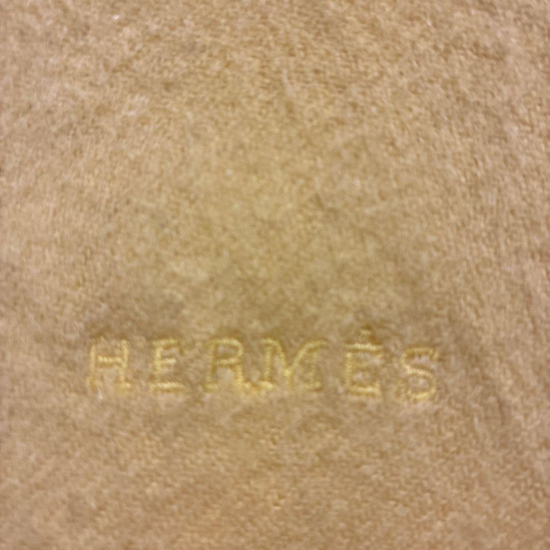HERMES カシミヤ100% イエローマフラー フリンジ付き