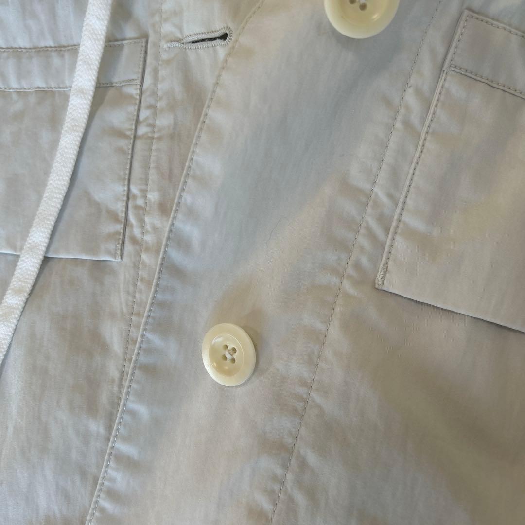 y218Mei美品MHL フード付きホワイトコート サイズI