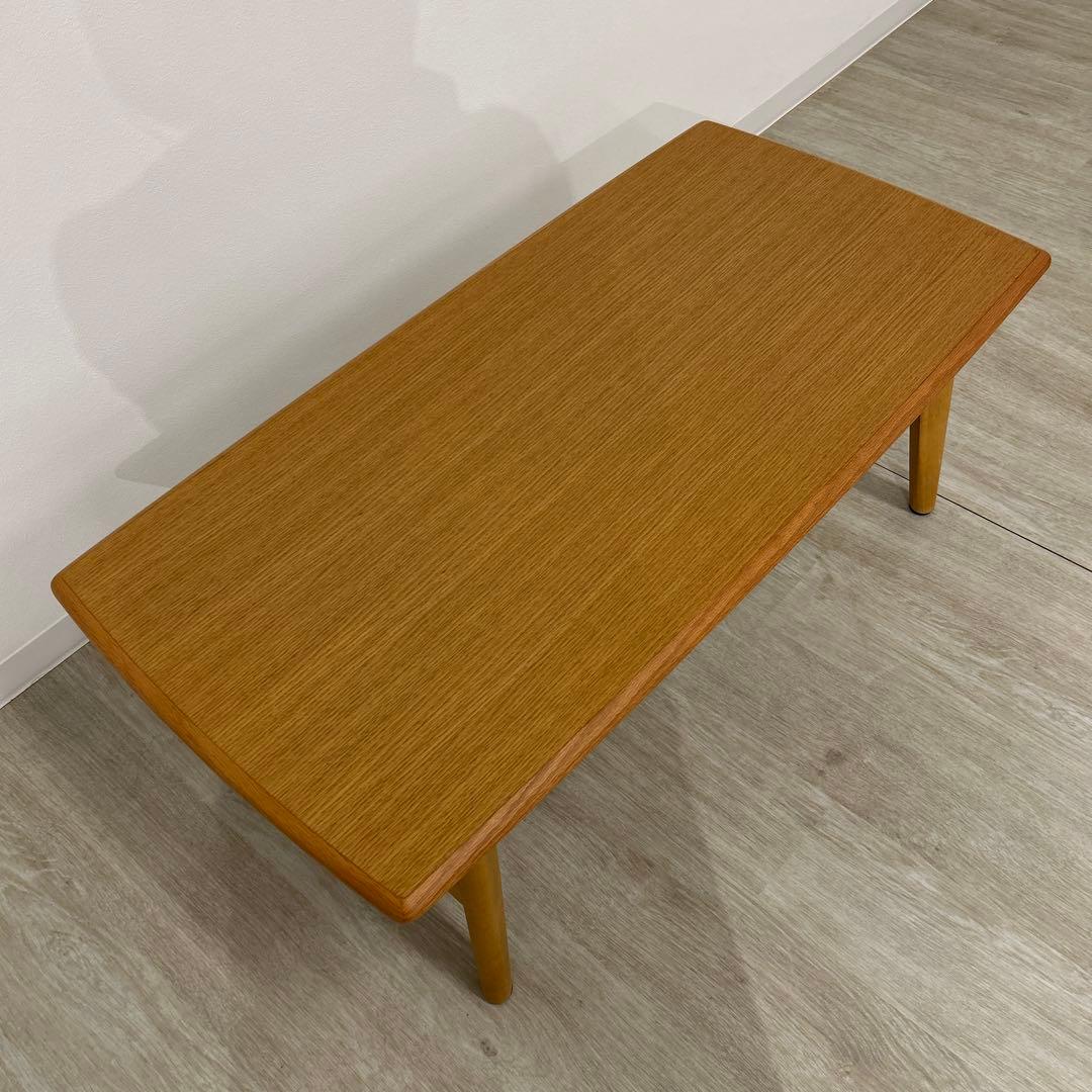 Yuri 展示品★センターテーブル 棚付ローテーブル 北欧調 中棚付き