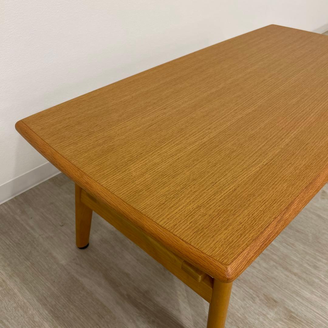 Yuri 展示品★センターテーブル 棚付ローテーブル 北欧調 中棚付き