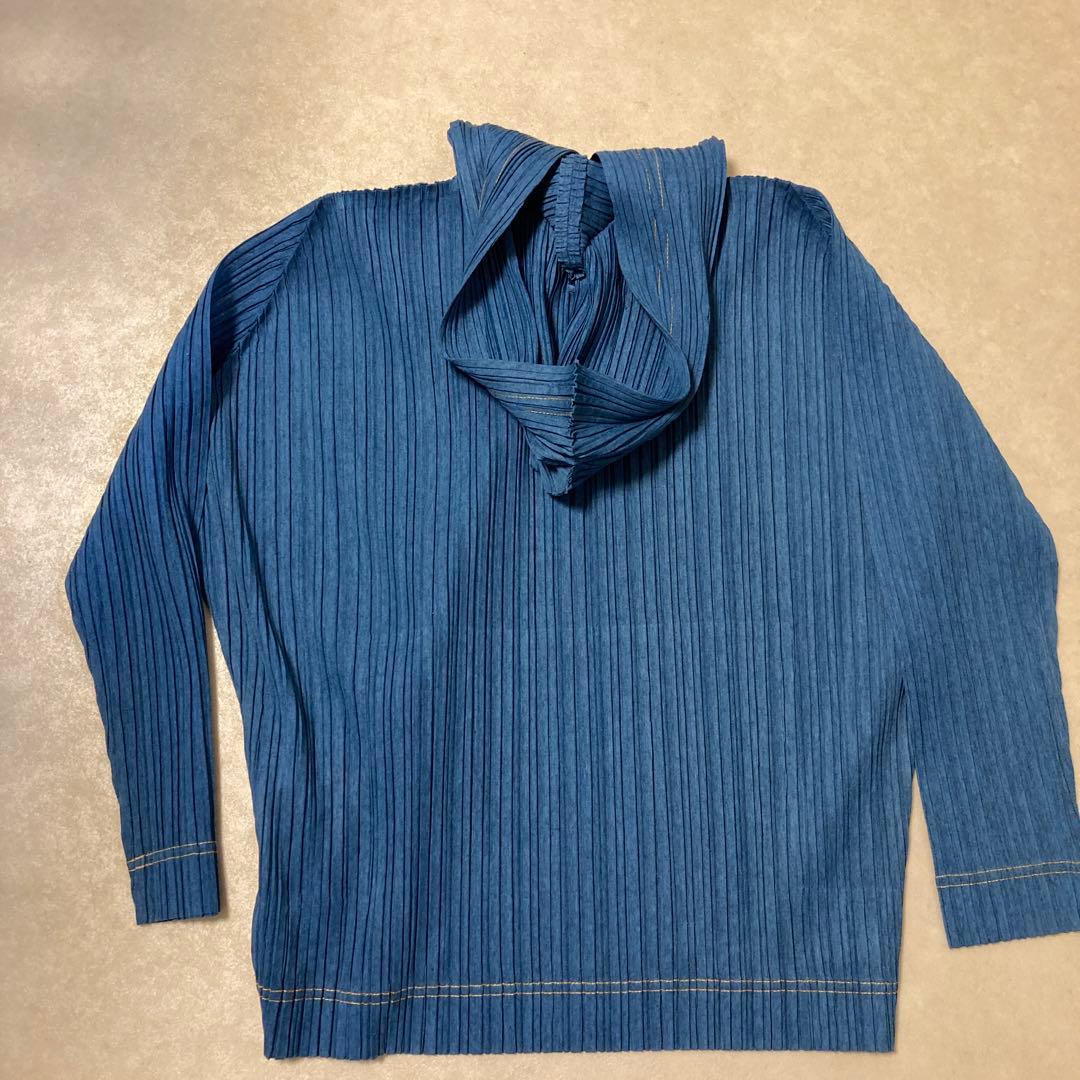 稀少‼️PLEATS PLEASE プリーツプリーズ　デニム調パーカー
