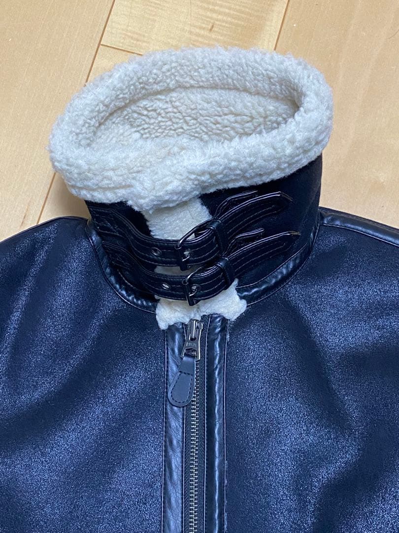 【美品】ALPHA INDUSTRIES B-3 フェイクムートンジャケット黒M