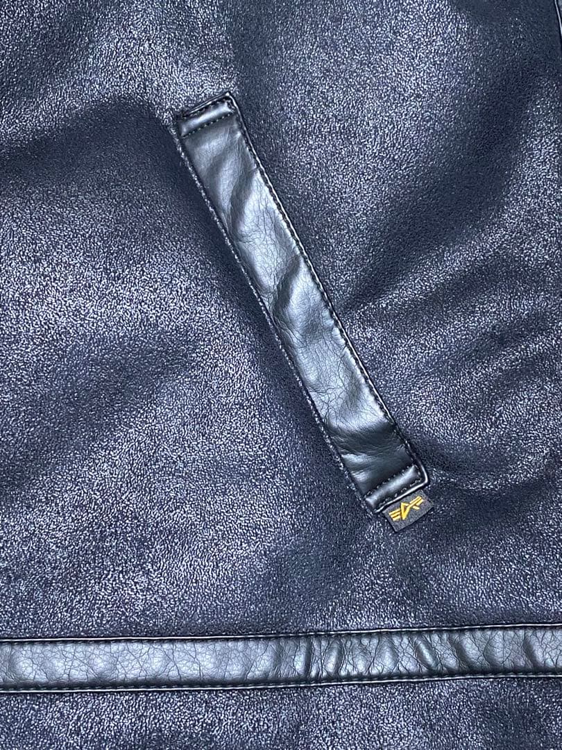 【美品】ALPHA INDUSTRIES B-3 フェイクムートンジャケット黒M