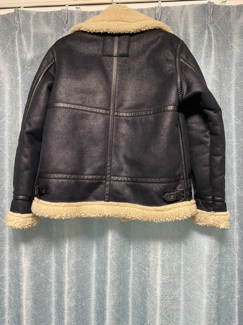 【美品】ALPHA INDUSTRIES B-3 フェイクムートンジャケット黒M