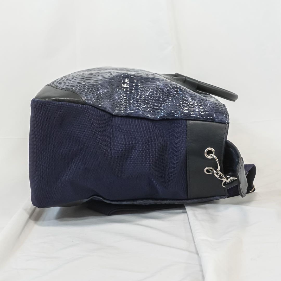 ☆美品☆ 希少！バーニーズニューヨーク　限定カラー　クロコ型押し　ボストンバッグ