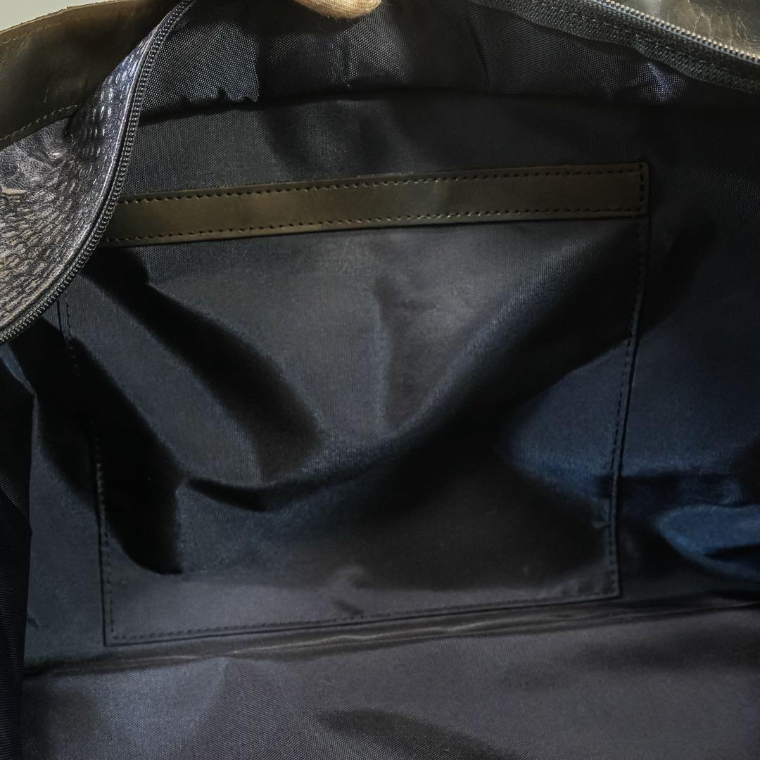 ☆美品☆ 希少！バーニーズニューヨーク　限定カラー　クロコ型押し　ボストンバッグ