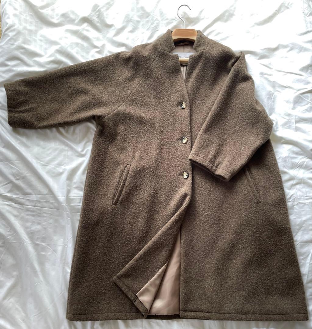 Veritecoeurヴィンテージブランケットコート カーキ / VC-1755