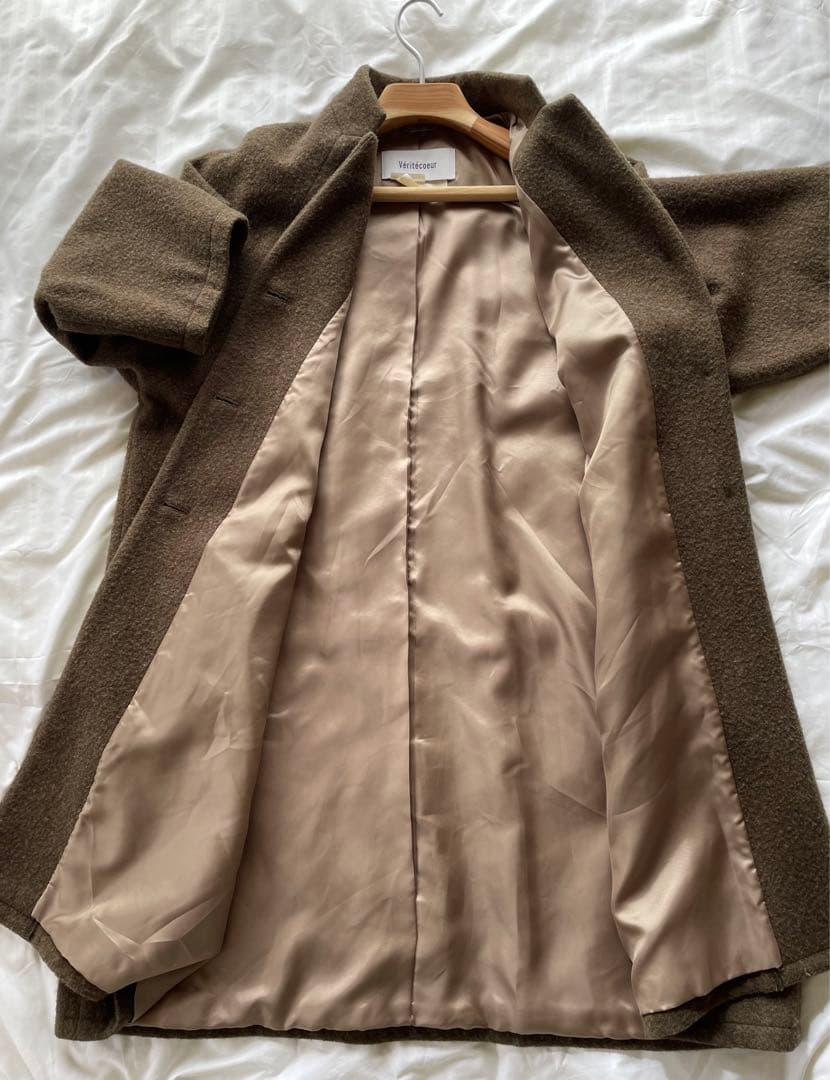 Veritecoeurヴィンテージブランケットコート カーキ / VC-1755