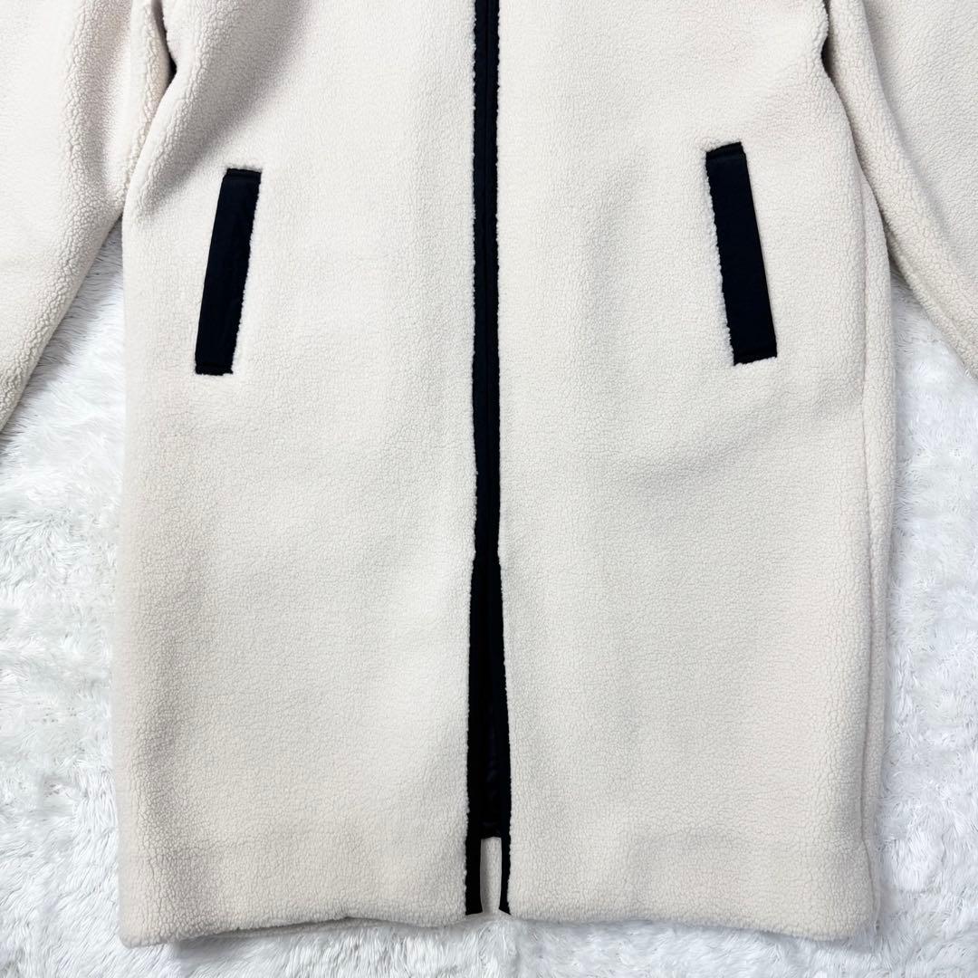 【早い者勝ち！】リヴドロワ　ノーカラーボアコート　オフホワイト