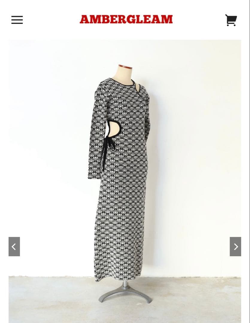 【AMBERGLEAM】Art Knit Dress / Geometry