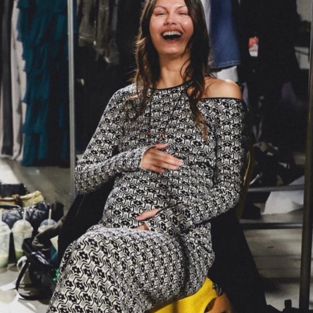 【AMBERGLEAM】Art Knit Dress / Geometry