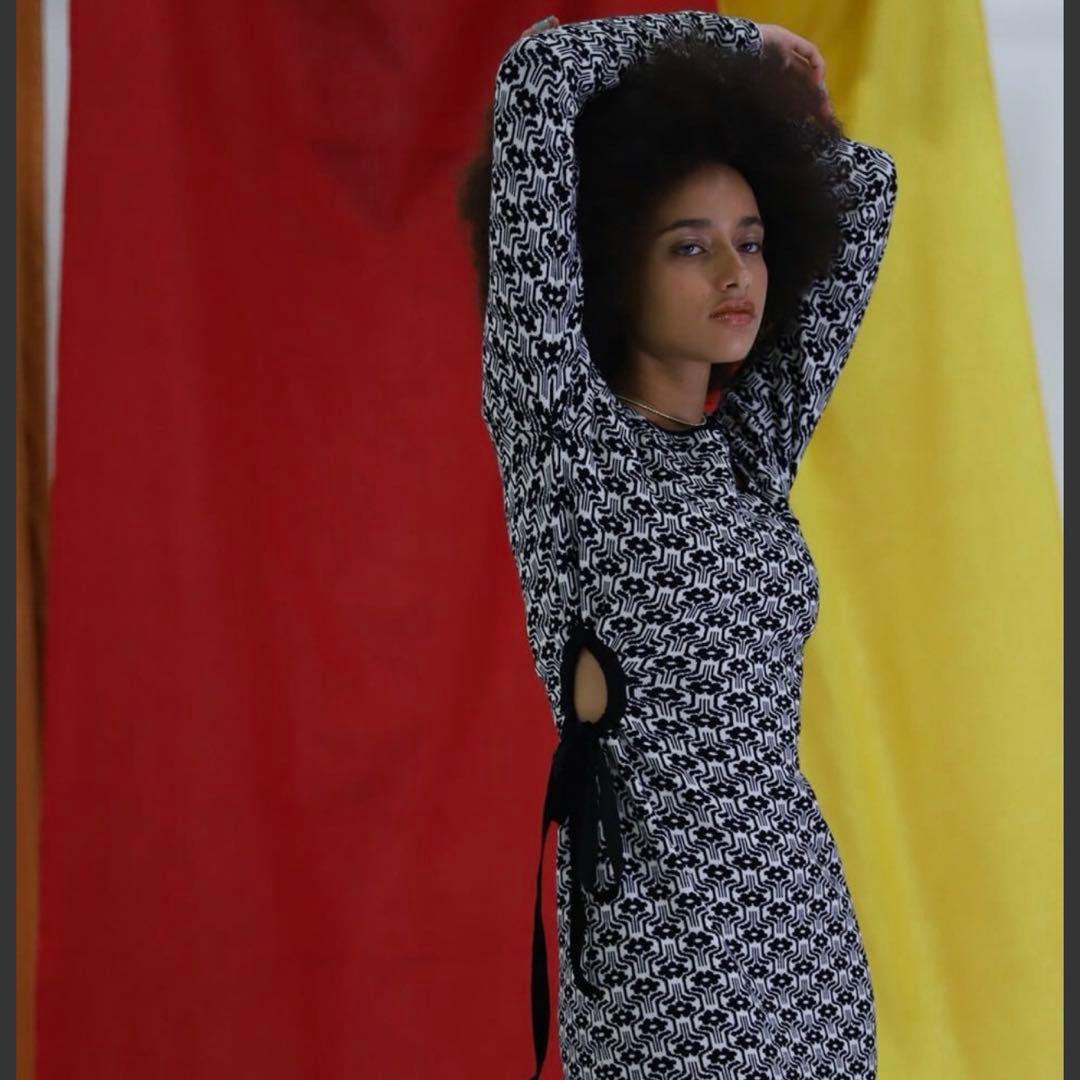 【AMBERGLEAM】Art Knit Dress / Geometry