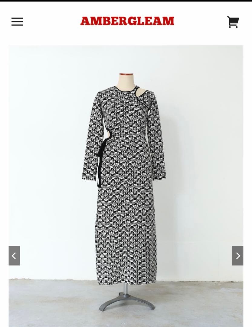 【AMBERGLEAM】Art Knit Dress / Geometry