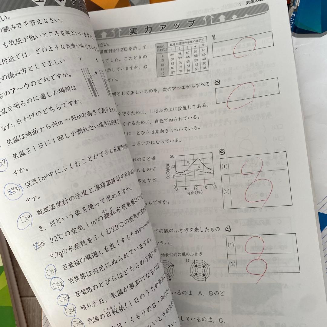 中学受験新演習理科6年上下　コンプリーション理科社会算数