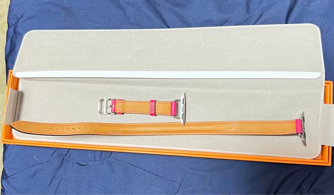エルメス純正品Apple Watch 40mm生産終了ローズメキシコ二重巻ベルト