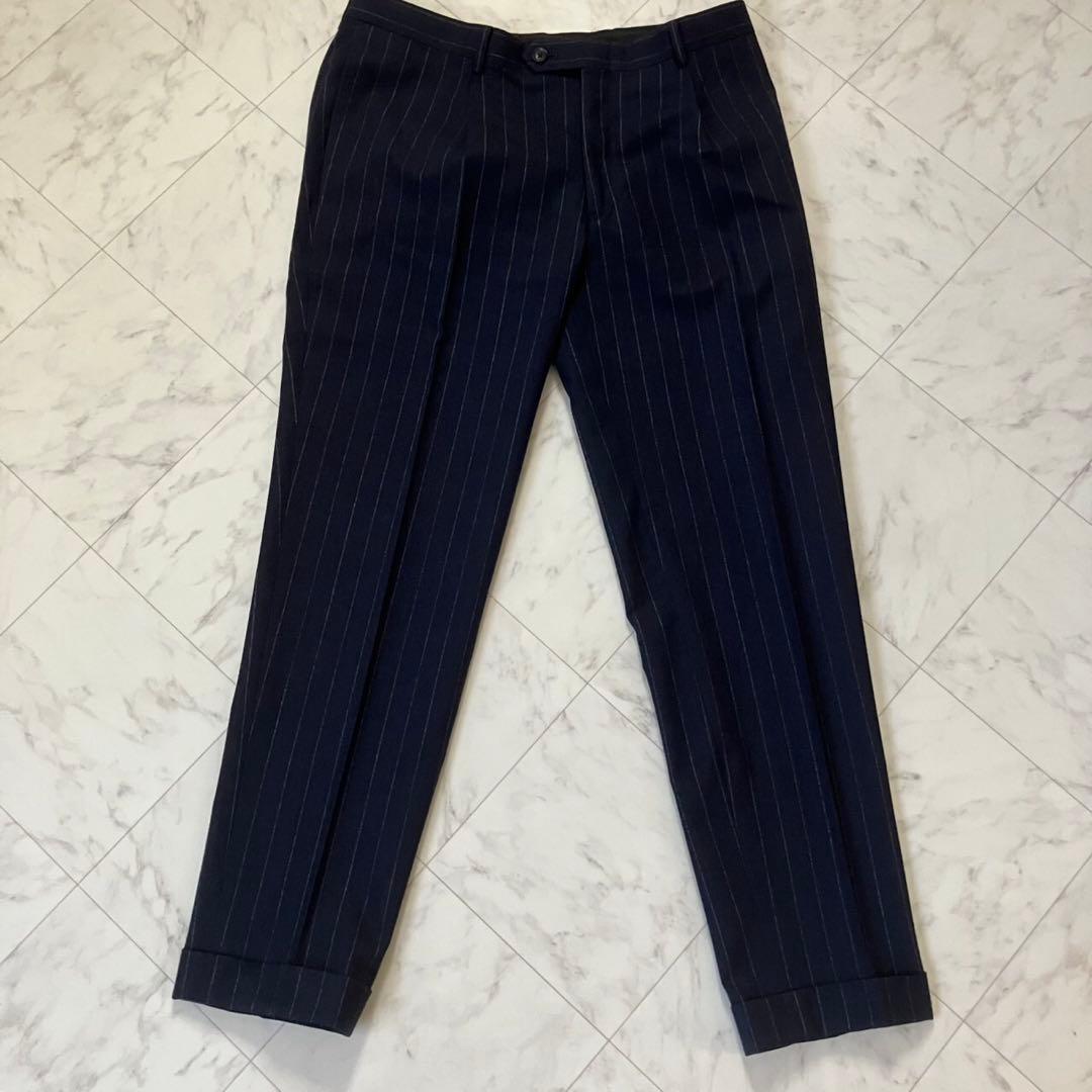 スーツセレクト スーツ セットアップ　ネイビー メンズ AB6 イタリア生地