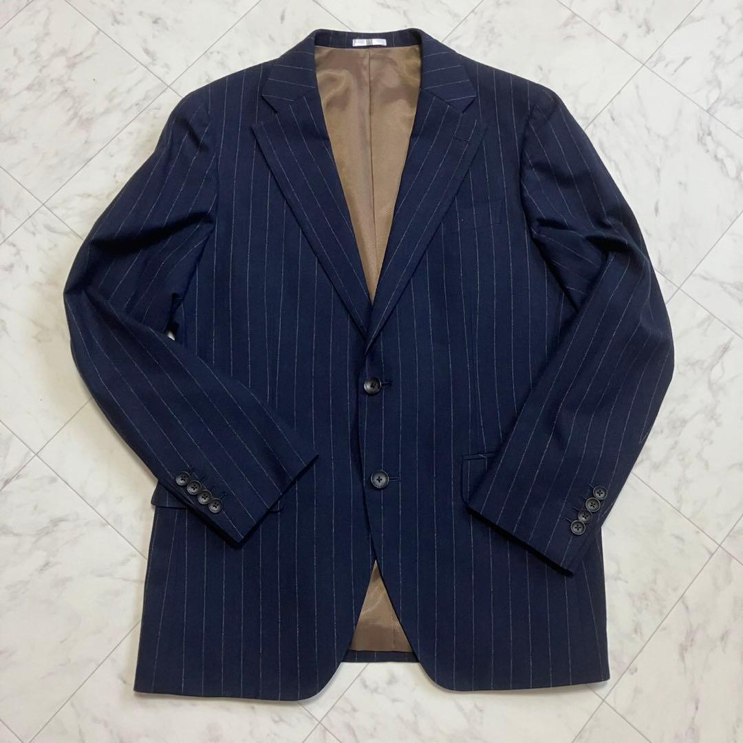 スーツセレクト スーツ セットアップ　ネイビー メンズ AB6 イタリア生地