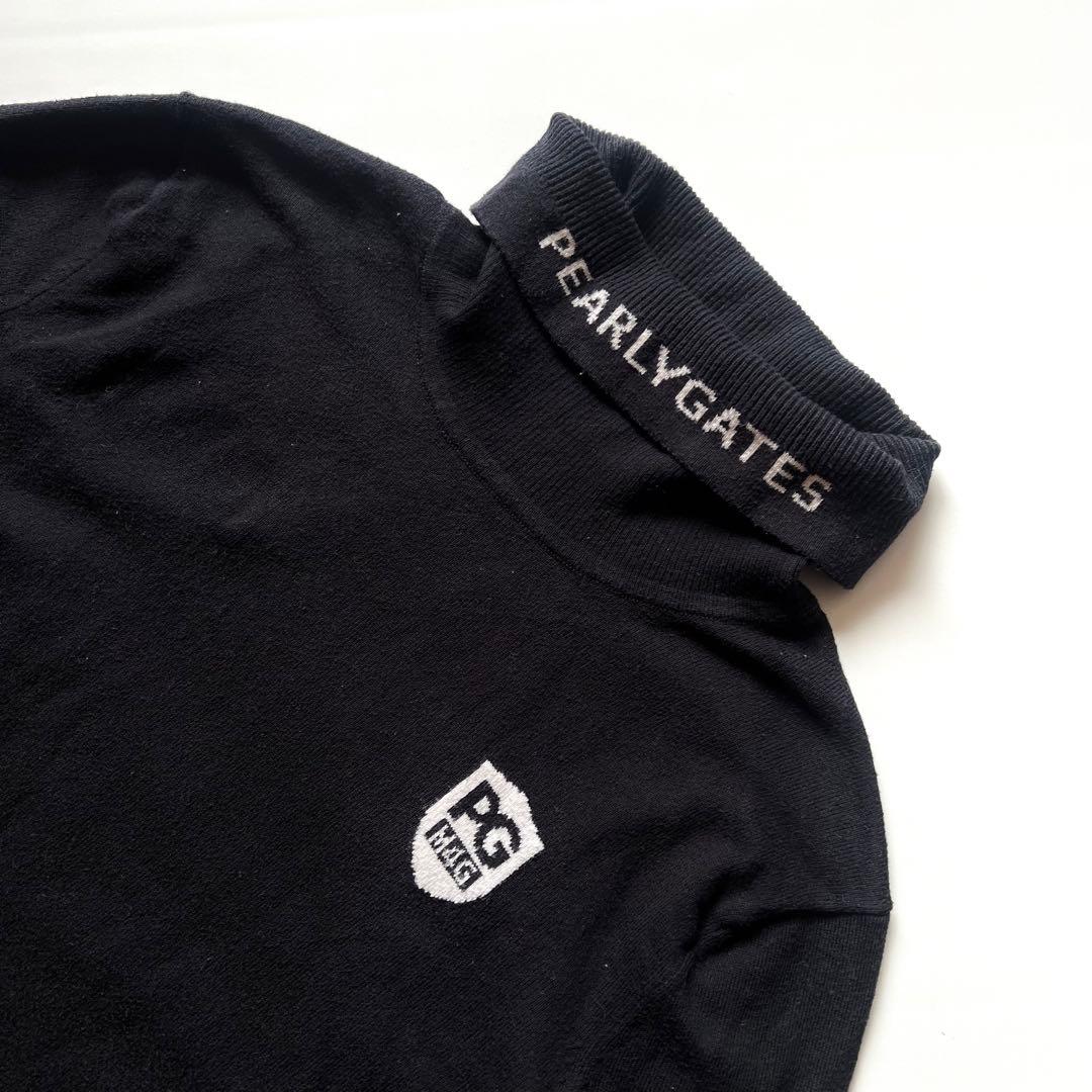 Pearly gates パーリーゲイツ　タートルネック　ニット　ロゴ　ゴルフ