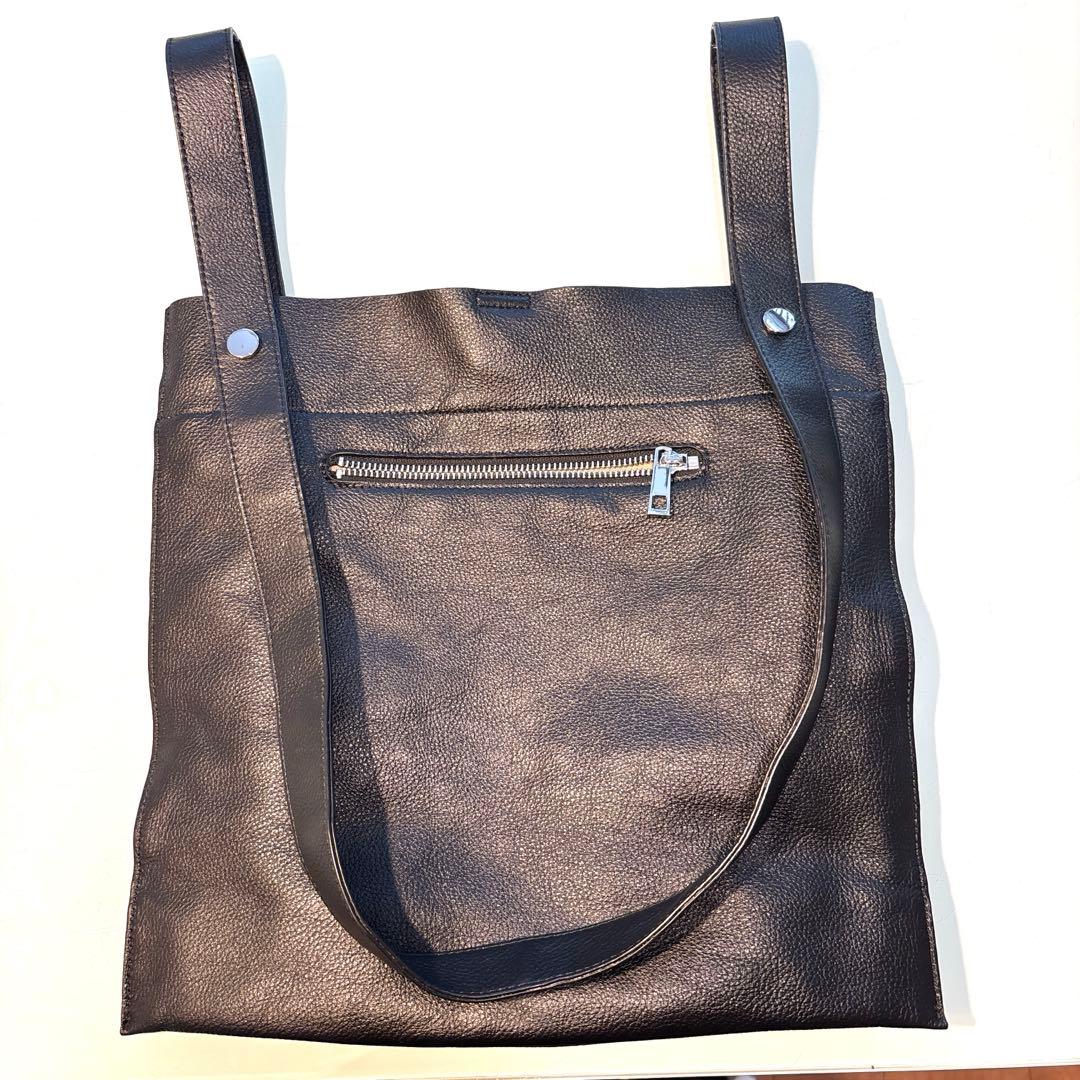 【美品】BEAURE カウレザー 2WAY ハンドル トートバッグ　黒