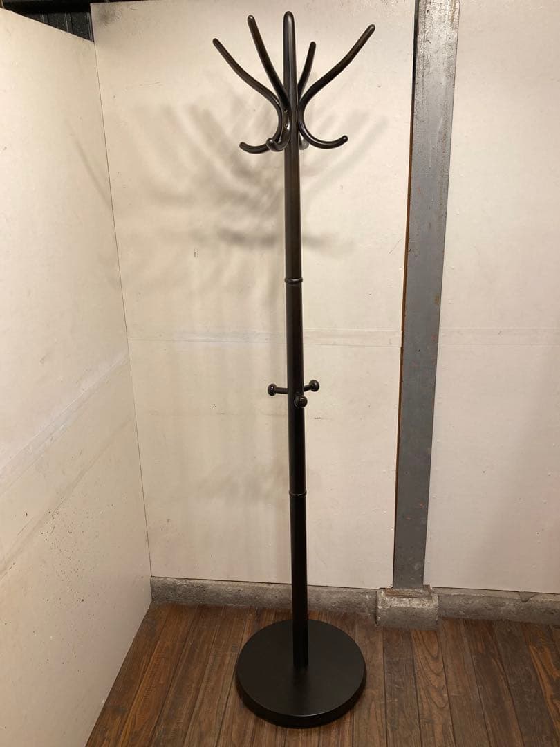 秋田木工 曲木家具 no.45 コートハンガー ポールハンガー 無垢材 黒