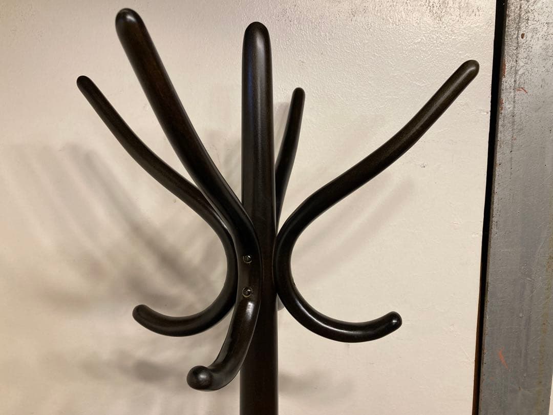 秋田木工 曲木家具 no.45 コートハンガー ポールハンガー 無垢材 黒