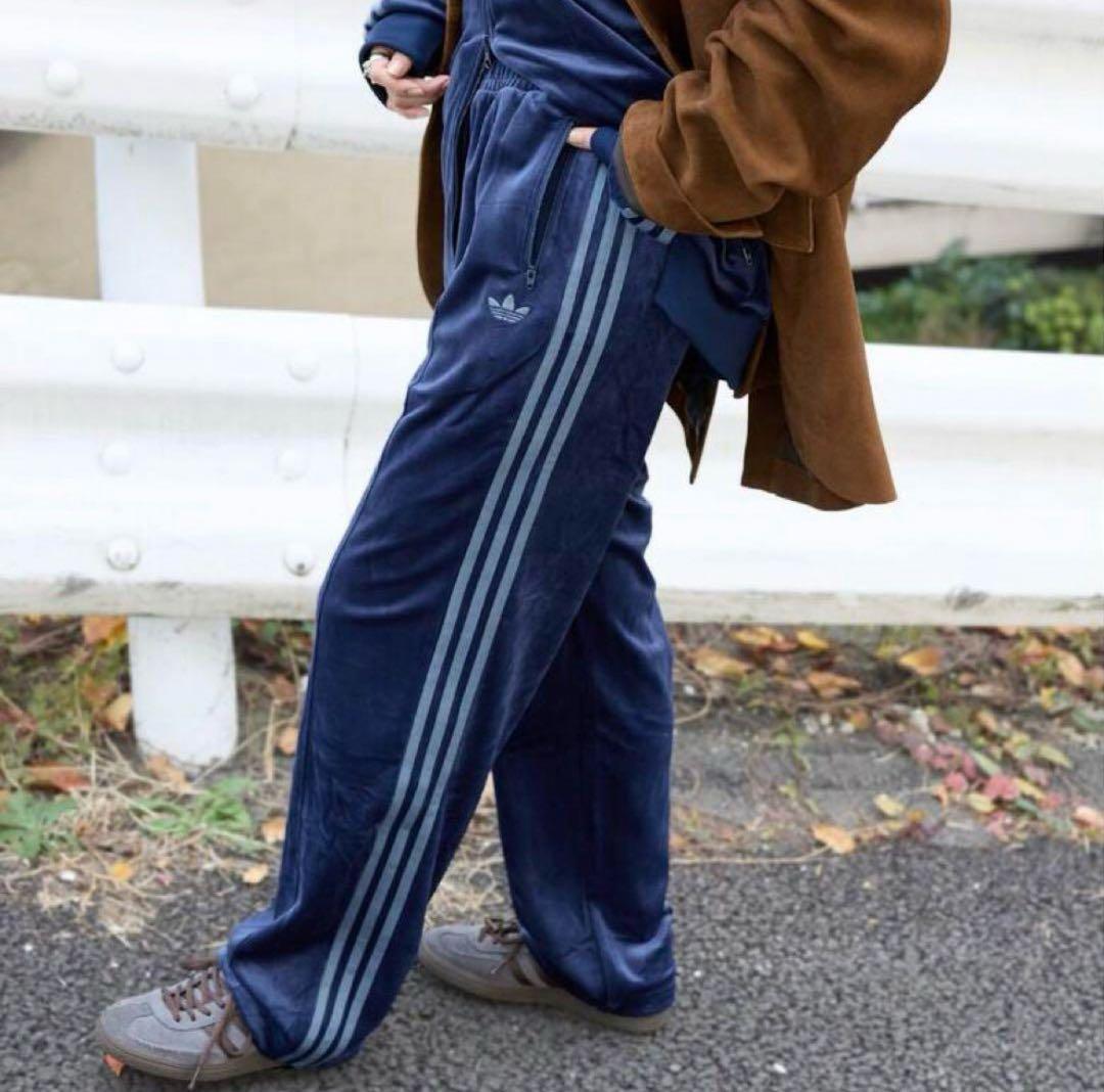 U102 Mサイズ　ベッケンバウアー　ネイビー　トラックパンツ　ベロアアディダス