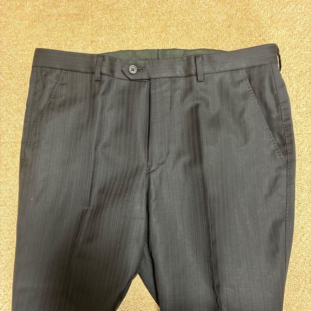 ポールスミスロンドン イタリア生地 ブラックストライプスーツ Lサイズ