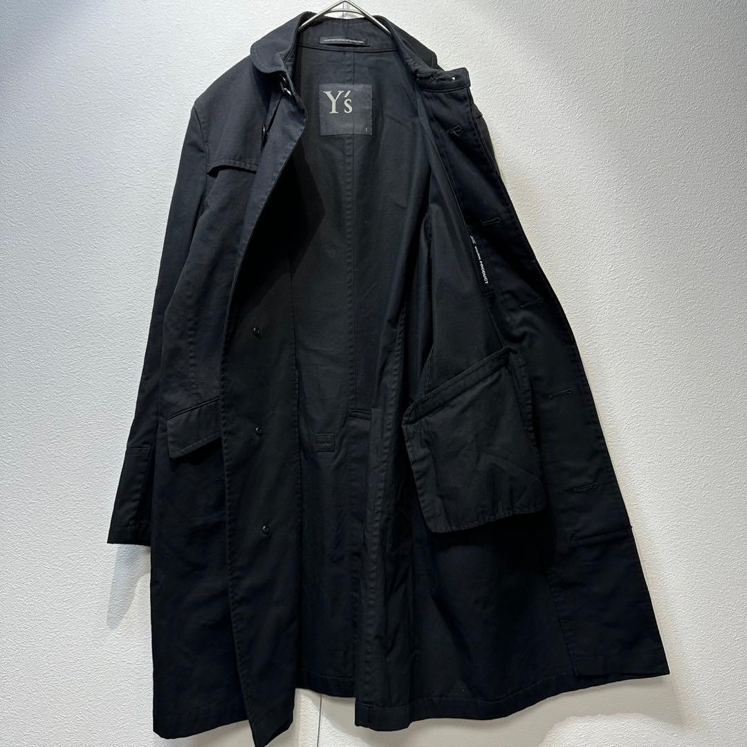 希少 美品 ワイズ ボーンプロダクト 丸襟 デザイン ステンカラーコート 1