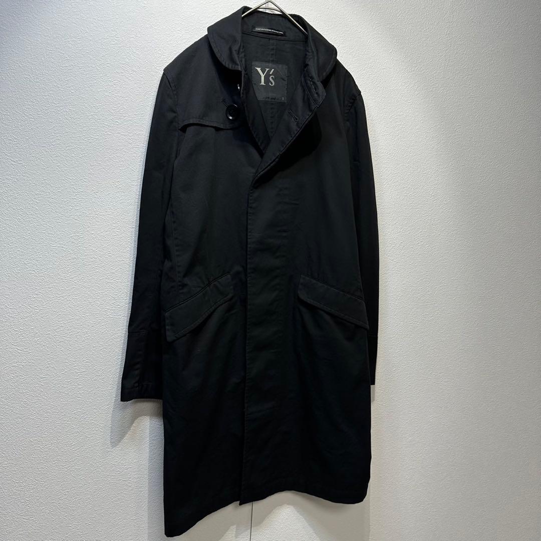 希少 美品 ワイズ ボーンプロダクト 丸襟 デザイン ステンカラーコート 1