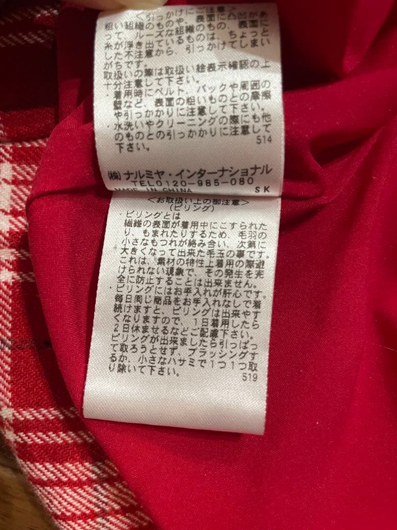 赤チェック ケイトスペード　ワンピース 100