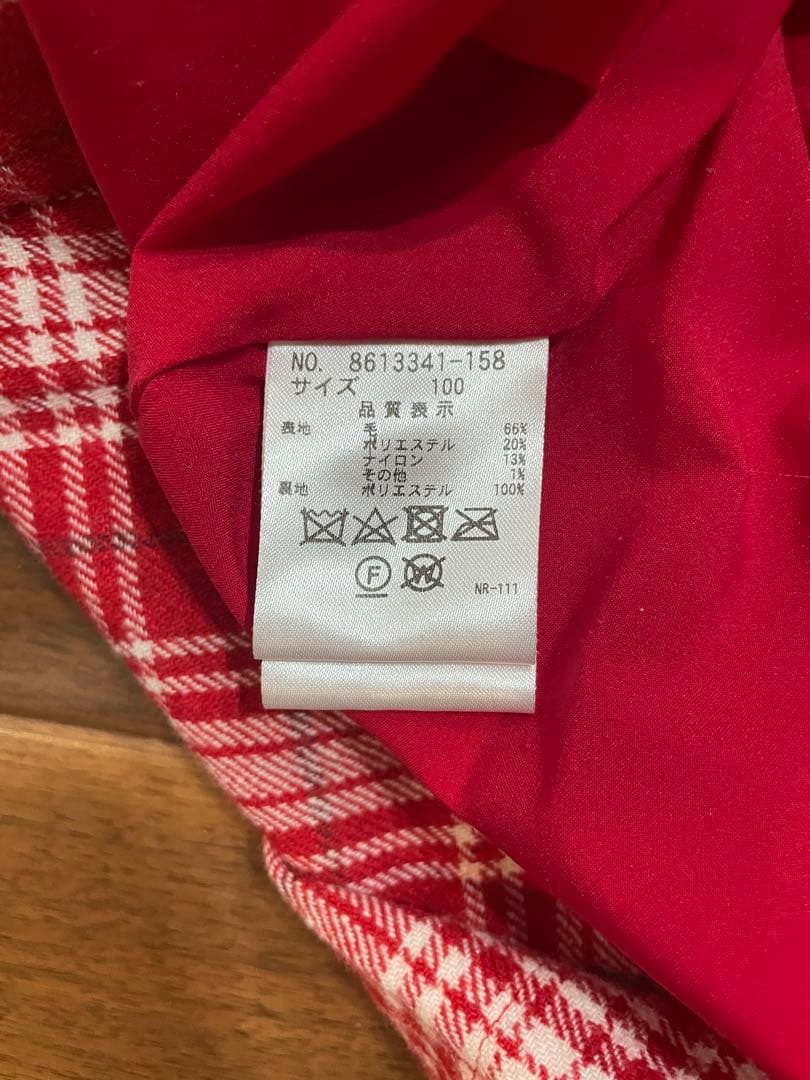 赤チェック ケイトスペード　ワンピース 100