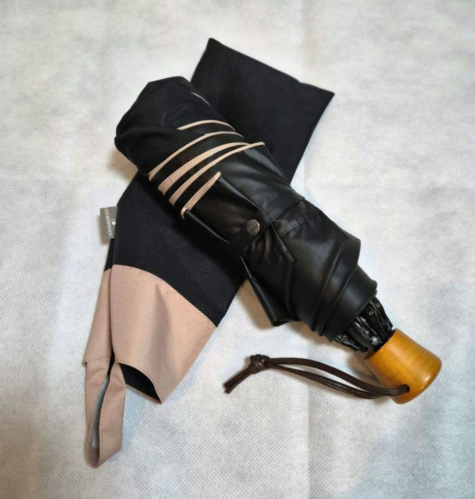 サンバリア100 折りたたみ日傘 ３段折 / コンビ ブラック 晴雨兼用