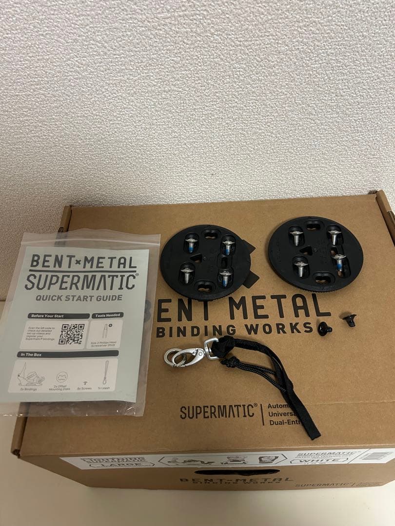 【美品】BENT L SUPERMATIC ビンディング ホワイト