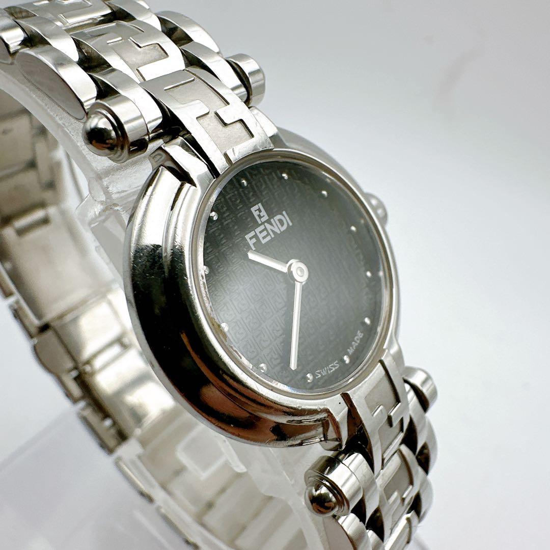 美品 稼動品 FENDI フェンディ レディース腕時計 黒字盤 オロロギ 定番