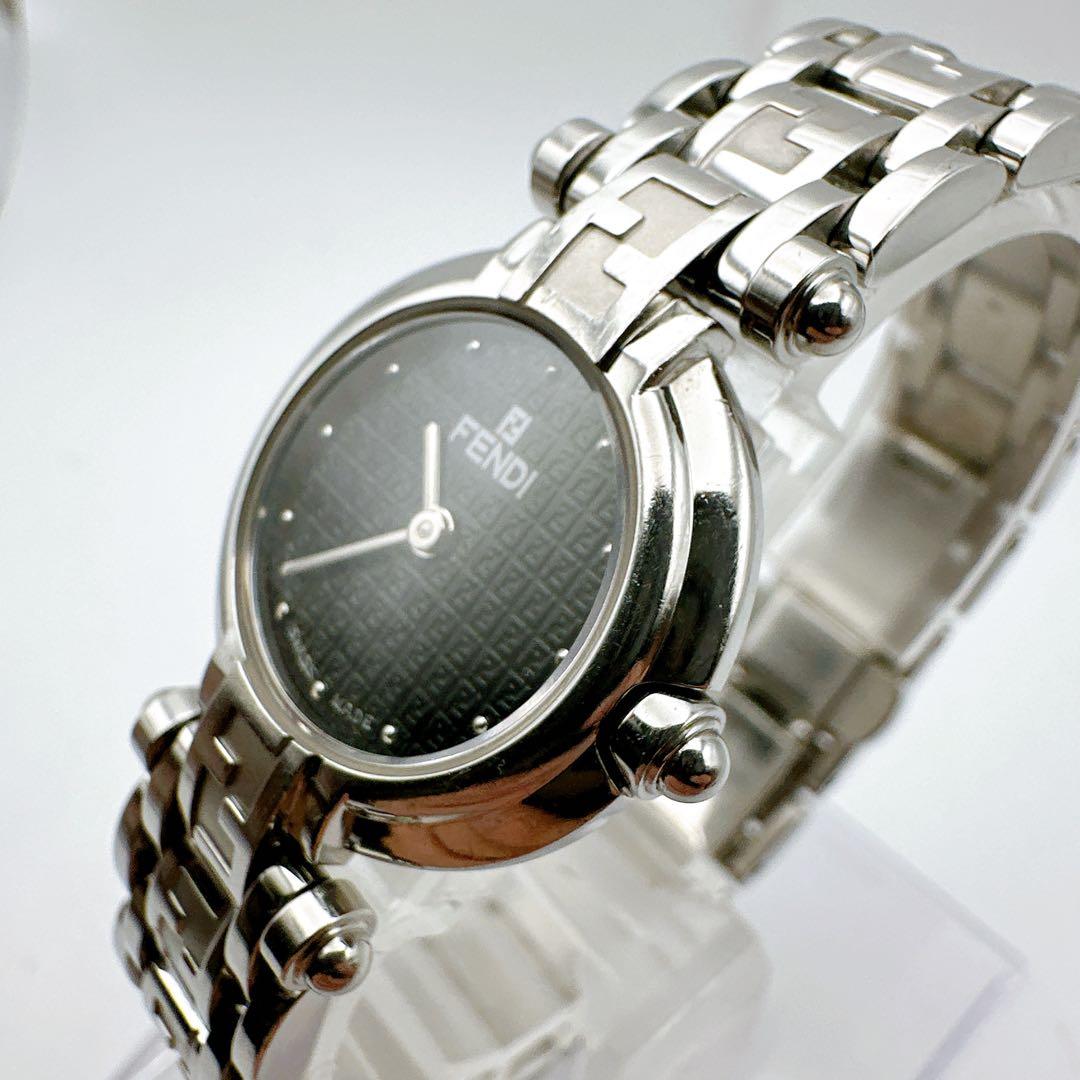 美品 稼動品 FENDI フェンディ レディース腕時計 黒字盤 オロロギ 定番