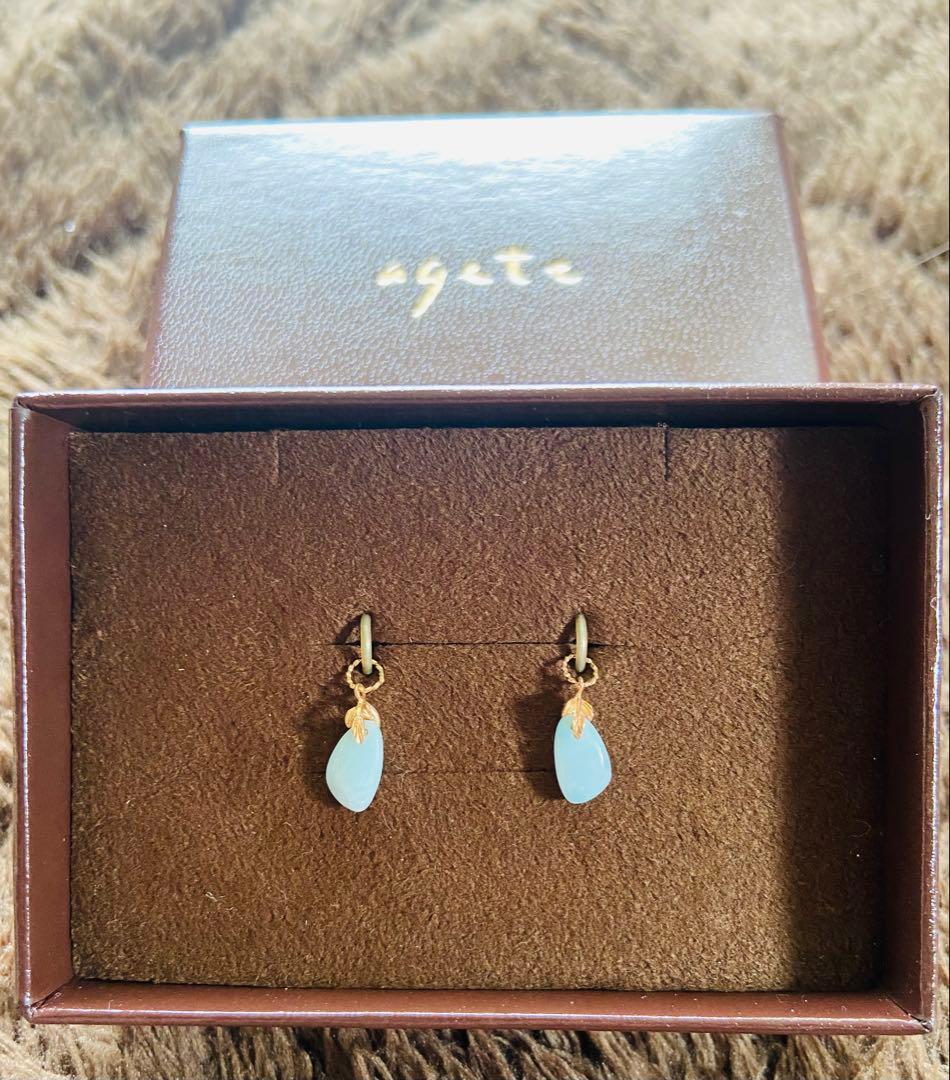 最終価格 美品 agete アガット チャーム ラリマー