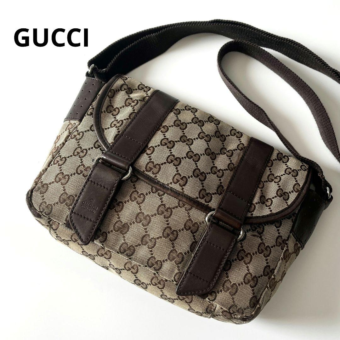 GUCCI グッチ GGキャンバス　ショルダーバッグ　メッセンジャー