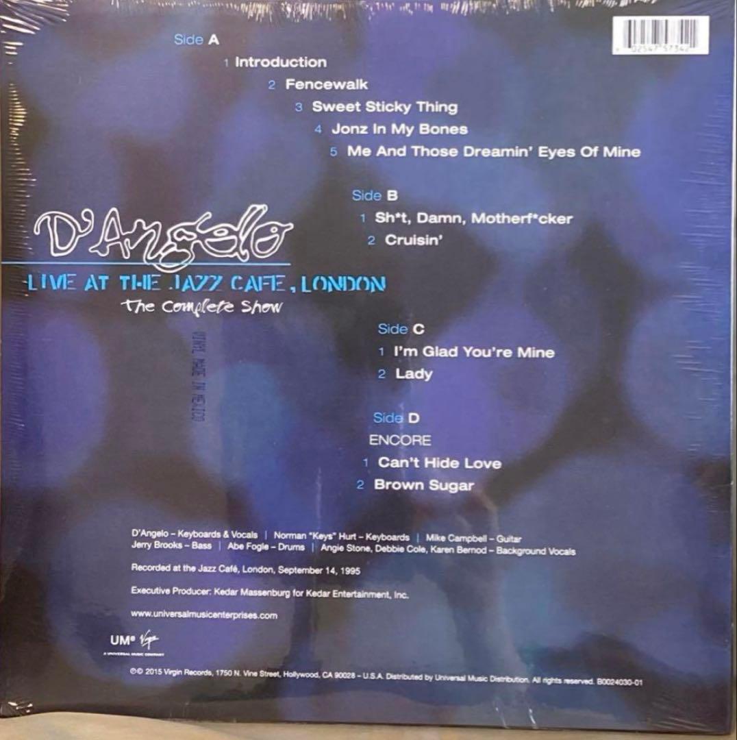 新品未開封 ディアンジェロJAZZ CAFE LONDONライブ盤2枚組レコード