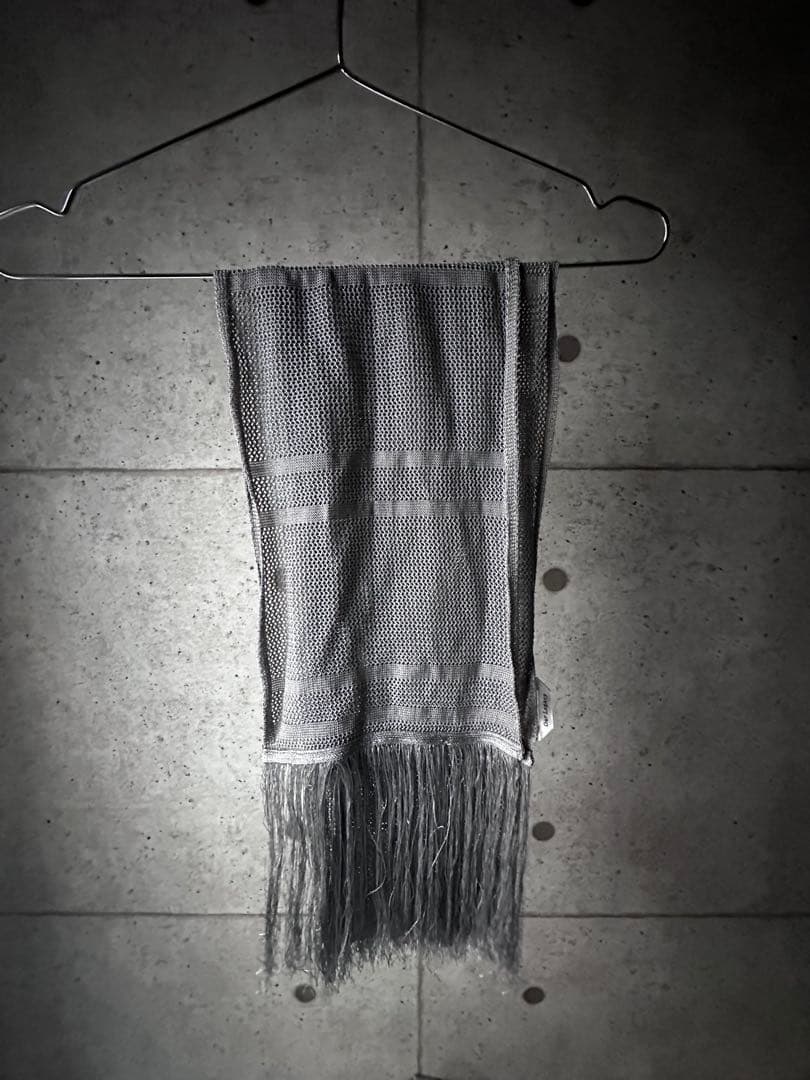 Our Legacy Piano Scarf シルバー フリンジ付き