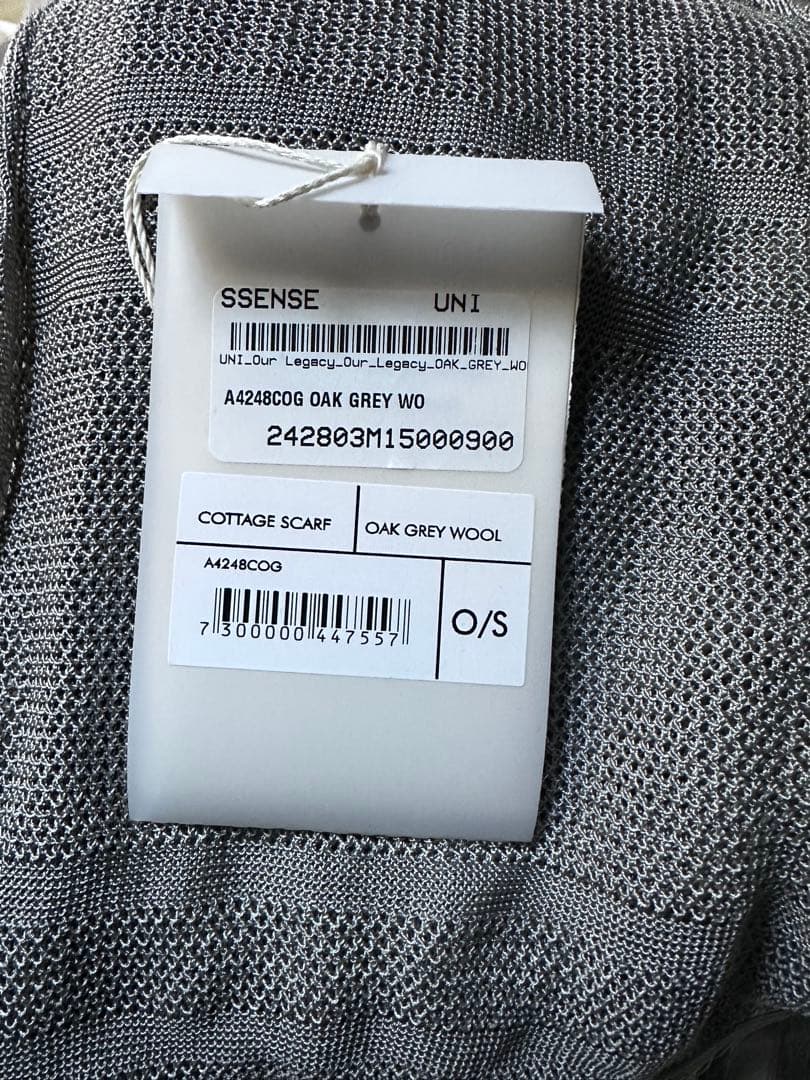 Our Legacy Piano Scarf シルバー フリンジ付き