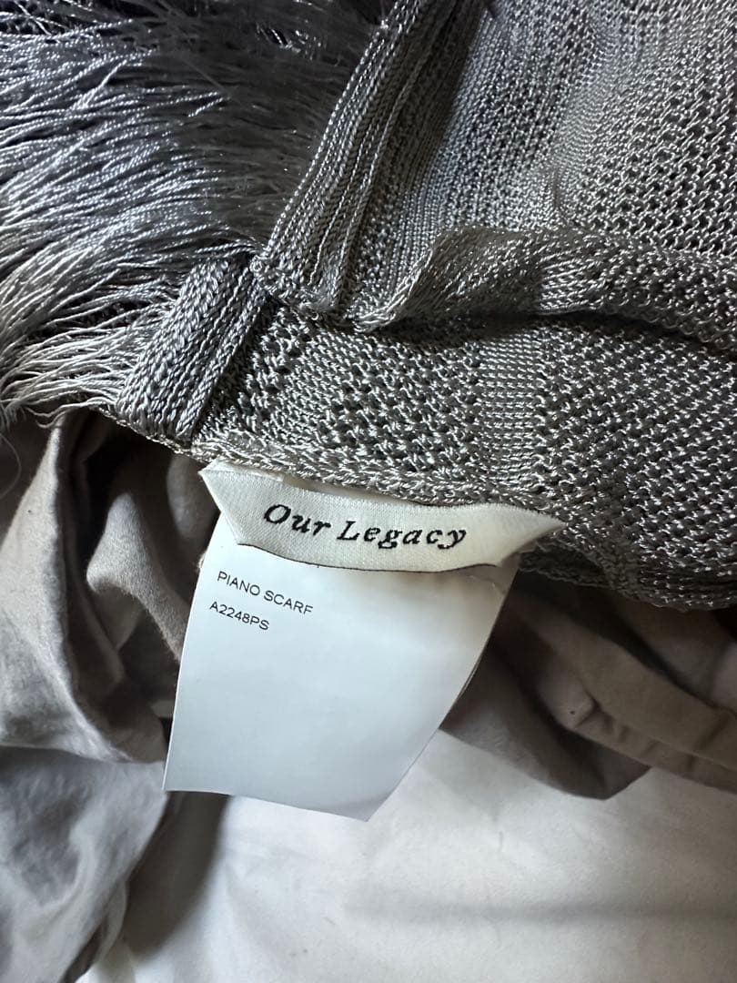 Our Legacy Piano Scarf シルバー フリンジ付き