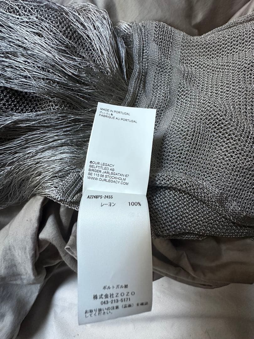 Our Legacy Piano Scarf シルバー フリンジ付き