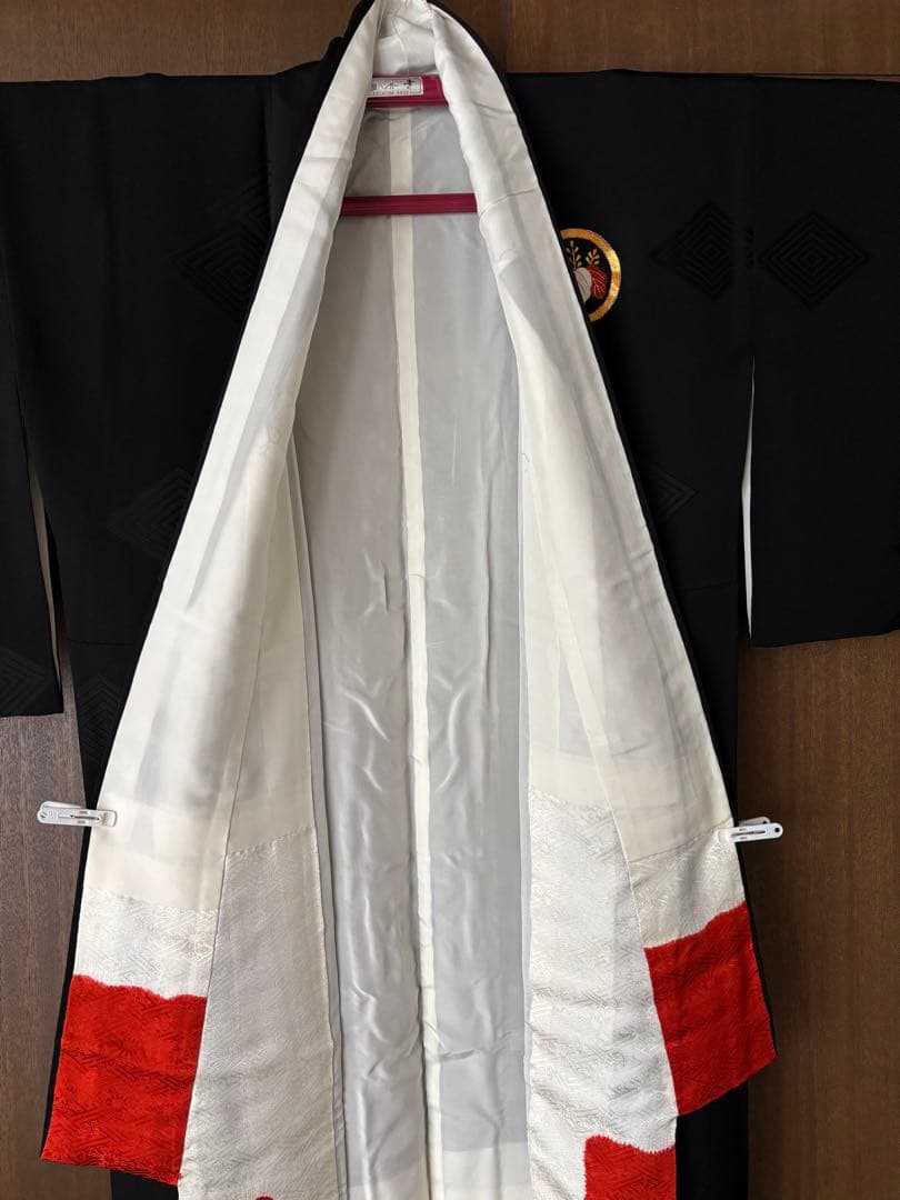 黒色 訪問着 刺繍入り