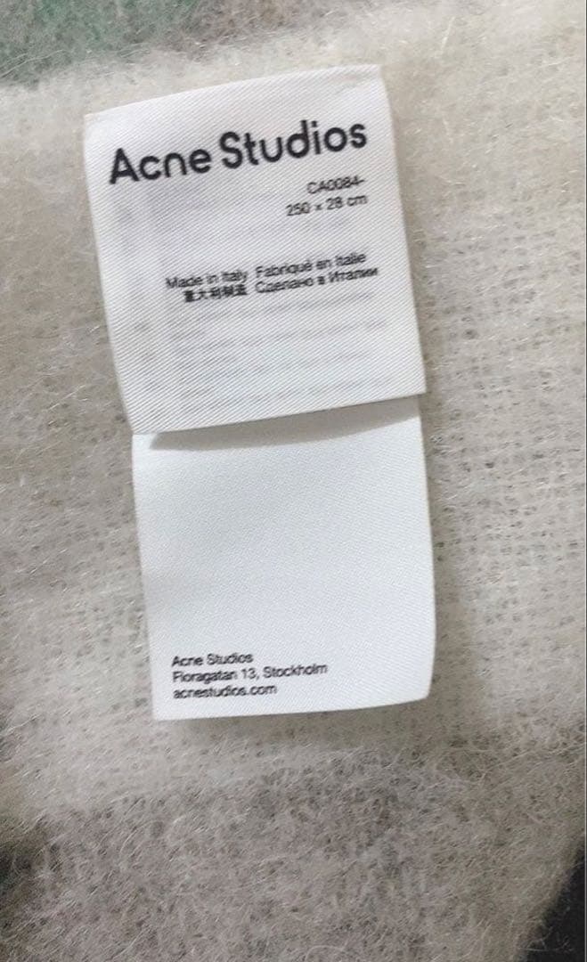 正規品　Acne Studios モヘアチェックスカーフ　マフラー