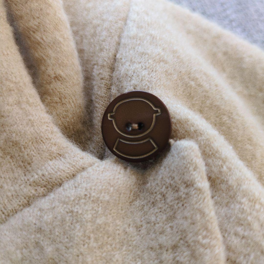 ピッコーネ　マント風　Aライン　ウールコート　軽量　バイカラー